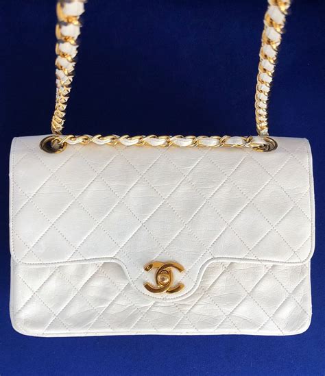 vintage white chanel purse|authentic vintage chanel purses.